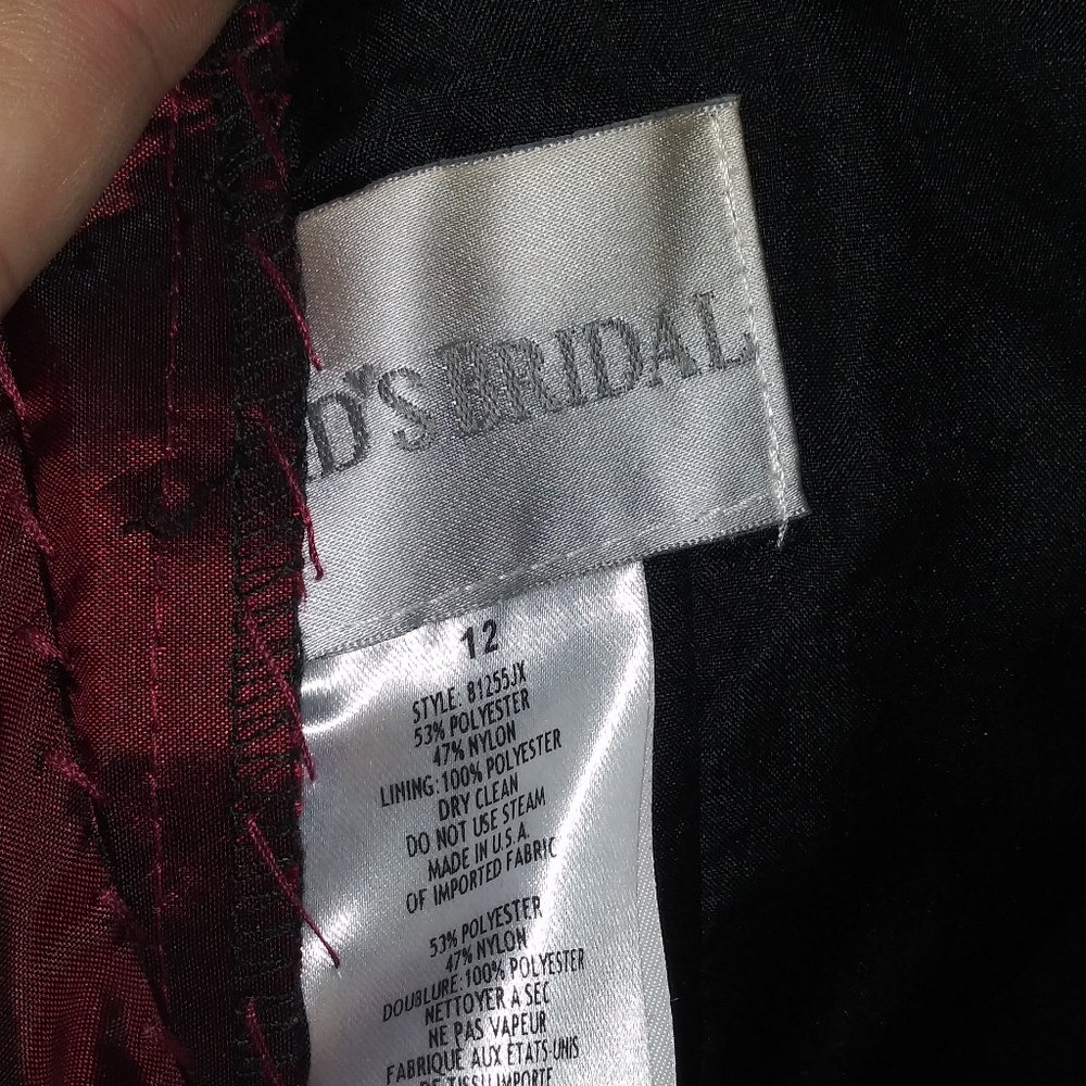 David's Bridal Size 12 Red Cocktail Dress - Picture 3 of 3